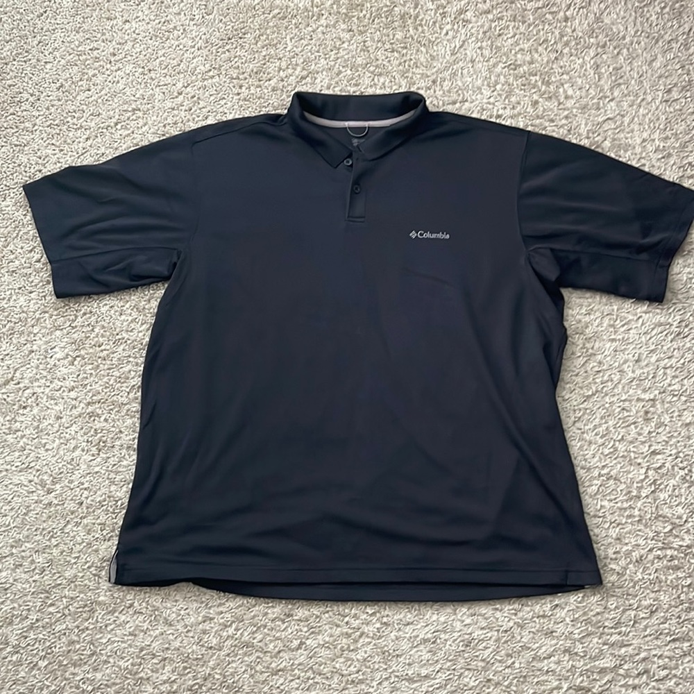 Men’s Black Short Sleeve Columbia Polo Size XXL
